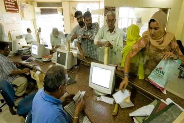 Customers at a rural bank branch in India. (Representational photo)